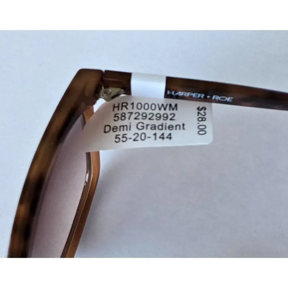 New Harper•Roe Tortoise Shell Demi Gradient Sunglasses 55-20-144 HR1000